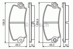 FREN BALATASI ÖN 71- RENAULT R12 BOSCH 7701202954