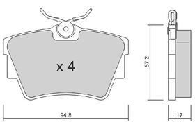FREN BALATASI ARKA 01- BM RENULT TRAFIC AISIN 7701054772