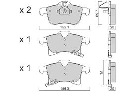 FREN BALATASI ÖN 04- BM OPEL ASTRA H AISIN 1605998