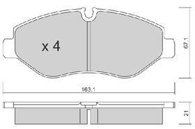 FREN BALATASI ÖN 06-16 BM VW CRAFTER AISIN 2E0698151
