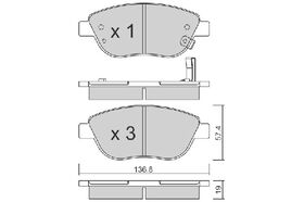 FREN BALATASI ÖN 07- OPEL CORSA D AISIN 1605354