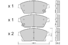 FREN BALATASI ÖN 16 INCH 09- OPEL ASTRA J AISIN 1605178