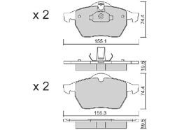 FREN BALATASI ÖN 96-01 BM OPEL VECTRA B AISIN 1605036