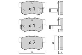 FREN BALATASI ARKA 96-97 HONDA ACCORD MANDO 43022SN7000