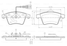 FREN BALATASI ÖN 04- VW TRANSPORTER T5 BOSCH 7H0698151