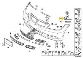 TAMPON BRAKETİ ÖN ÜST SOL BMW E90 NATUREL 51117058447