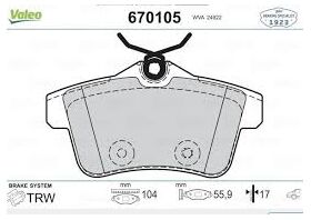 FREN BALATASI ARKA PEUGEOT 308 07- VALEO 1608520680