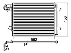 KLİMA RADYATÖRÜ 04- VW CADDY BSG 1T0820411E