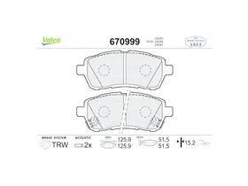 FREN BALATASI ÖN FORD FIESTA 08-17 VALEO ME8V5J2K021AB