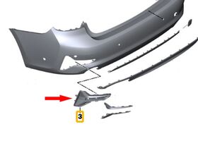 TAMPON KAPLAMASI ARKA SOL 17- BMW G20 IOE-BMW 51127463617