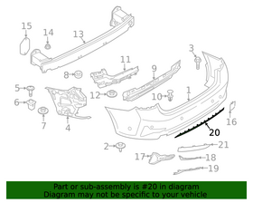 TAMPON BAKALİTİ ARKA ALT 17- BMW G20 IOE-BMW 51127428025