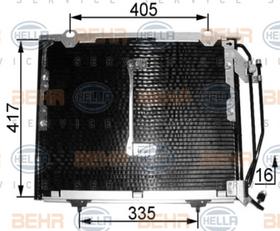 KLİMA RADYATÖRÜ 95-02 MERCEDES C W202 BSG A2028300770