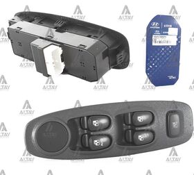 DÜĞME CAM AÇMA 03-06 AYNA AYAR DÜĞMESİZ SİYAH SOL HYUNDAI ACCENT MOBIS 93570-25005PK