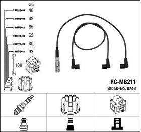 BUJİ KABLOSU 85-93 MERCEDES W124 BERU 1347-56