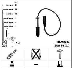 BUJİ KABLOSU 93-98 MERCEDES W140 BERU A0300890987