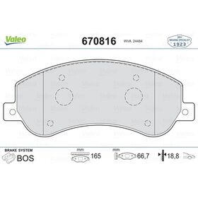 FREN BALATASI ÖN VW AMAROK 10- VALEO 2H0698151