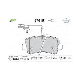FREN BALATASI ARKA RENAULT MASTER 09- VALEO 440600264R