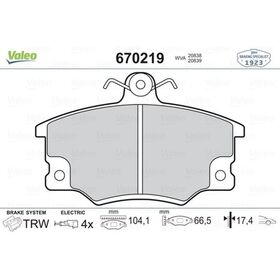 FREN BALATASI ÖN FIAT TEMPRA 91- VALEO 5892735