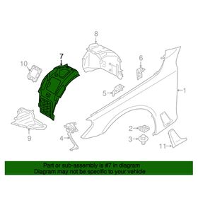 ÇAMURLUK DAVLUMBAZI ÖN SOL BMW G11 BTAP 51717340193