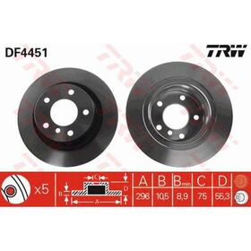FREN DİSKİ ARKA TAKIM 05-11 BMW E81 TRW 34216855002