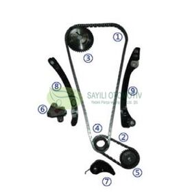ZİNCİR SETİ 07- 1.6 BENZIN (9 PARCA) NISSAN QASHQAI VOYER