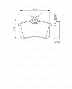 FREN BALATASI ARKA 97- VW GOLF3 BOSCH 1J0698451