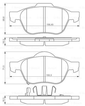 FREN BALATASI ÖN 01-02 TOYOTA AVENSIS BOSCH 446505050