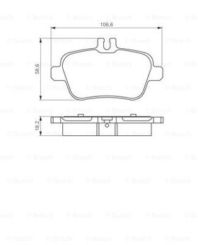 FREN BALATASI ARKA 12- MERCEDES W176 BOSCH A0074209520