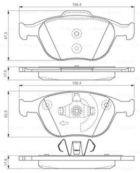 FREN BALATASI ÖN 02-13 FORD CONNECT BOSCH 2T142K021AC