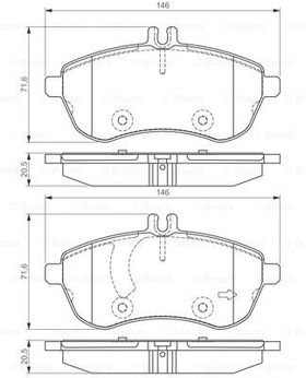FREN BALATASI ÖN 07-13. MERCEDES W204 BOSCH A0074205520