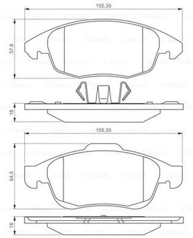 FREN BALATASI ÖN 07- PEUGEOT PARTNER TEPEE BOSCH 1647862480