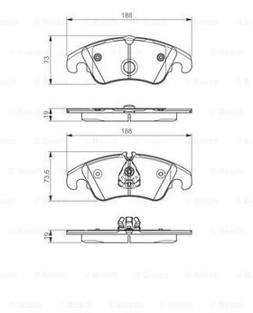 FREN BALATASI ÖN 08- AUDI A4 BOSCH 8K0698151D