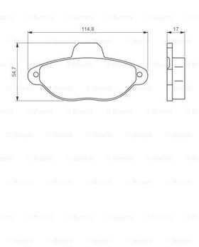 FREN BALATASI ÖN 99- FIAT PANDA BOSCH 77362479
