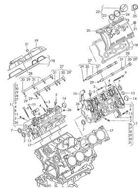 TAKIM CONTA ÜST 97- AUDI A4 ELRING 078198012D
